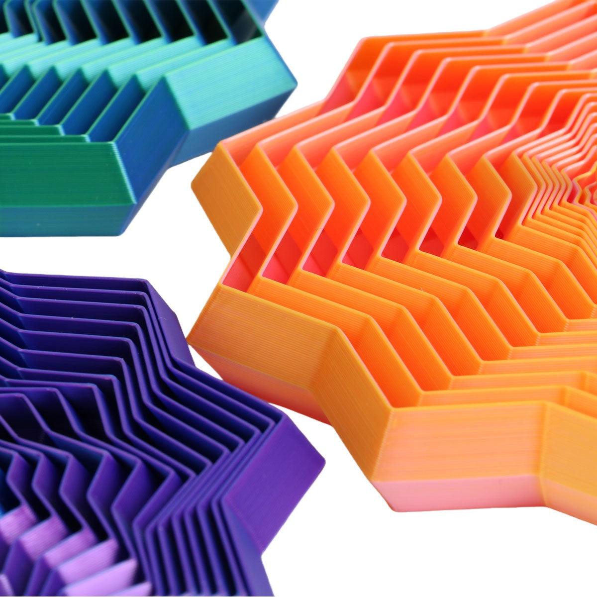 3D Printed Expanded Sensory Fidget Star Fractal Fidget Hexagon Fidget Toy UK